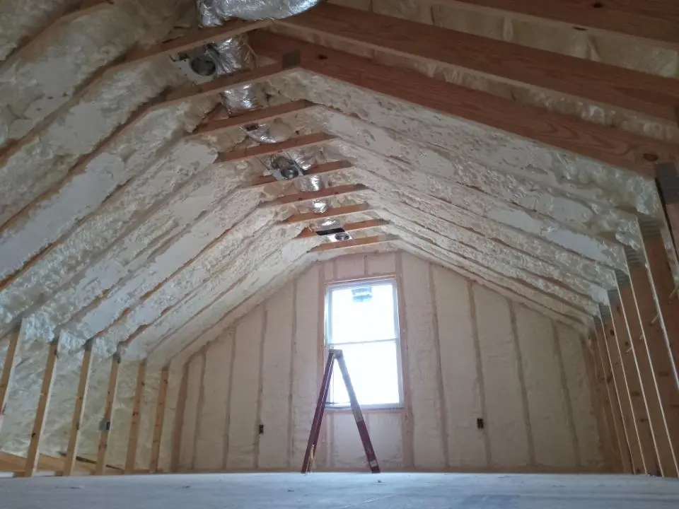 Spray foam roofing application for Crawl Space Insulation project in Raymondville